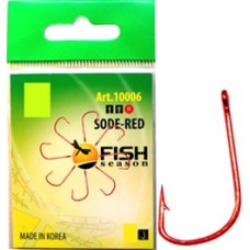 Крючок Fish Season Sode 10006R №1 (уп.10шт)красный